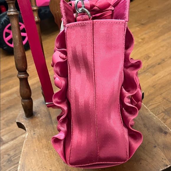 Harvey's Lola Bag with Braided Handle fushia color - Picture 7 of 11